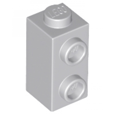 light bluish gray brick modified 1 x 1 x 1 2 3 with studs on side