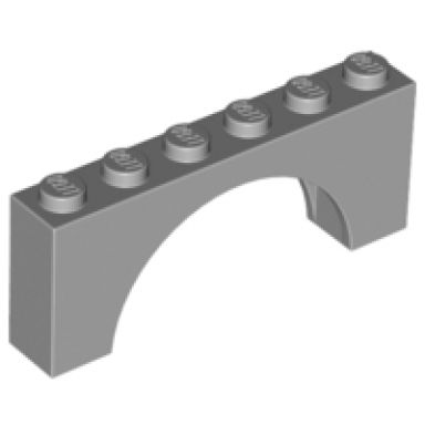 light bluish gray arch 1 x 6 x 2 - thick top with reinforced underside