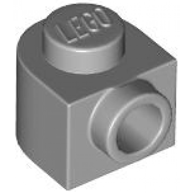 light bluish gray brick round 1 x 1 x 2 3 half circle extended with stud on side