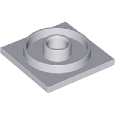 light bluish gray turntable 4 x 4 square base