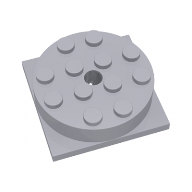 light bluish gray turntable 4 x 4 square base with same color top 3403 3404