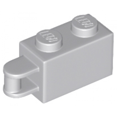 light bluish gray brick modified 1 x 2 with bar handle on end - bar flush with edge