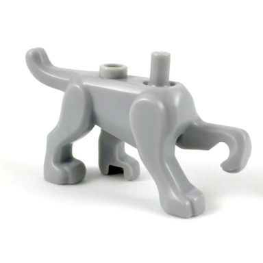 light bluish gray dog body with raised left front paw krypto the superdog ace the bat-hound