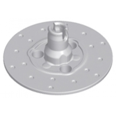 light bluish gray technic steering wheel hub 3 pin holes round