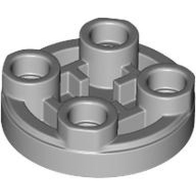light bluish gray tile round 2 x 2 inverted