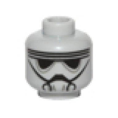 light bluish gray minifigure head alien with black goggles and breathing mask pattern sw imperial driver pilot