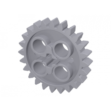 light bluish gray technic gear 24 tooth with 1 axle hole