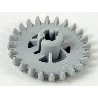 light bluish gray technic gear 24 tooth crown - reinforced