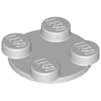 light bluish gray turntable 2 x 2 plate top