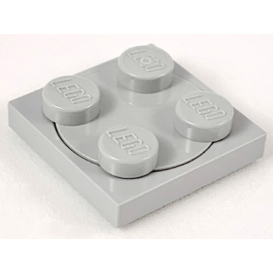 light bluish gray turntable 2 x 2 plate with light bluish gray top 3680 3679