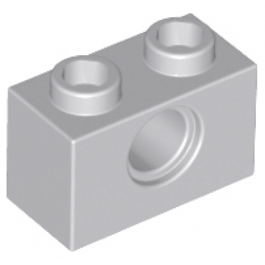 light bluish gray technic brick 1 x 2 with hole