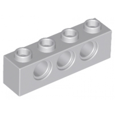 light bluish gray technic brick 1 x 4 with holes