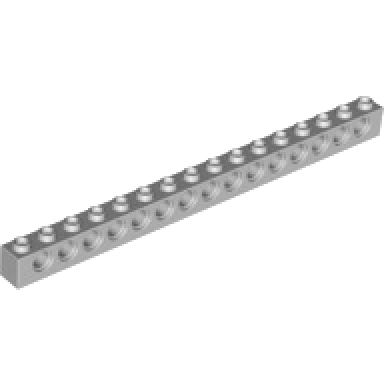 light bluish gray technic brick 1 x 16 with holes
