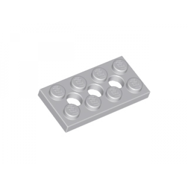 light bluish gray technic plate 2 x 4 with 3 holes