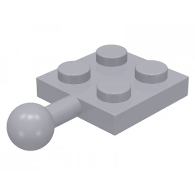 light bluish gray plate modified 2 x 2 with tow ball