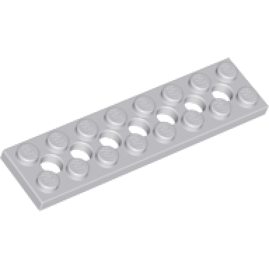 light bluish gray technic plate 2 x 8 with 7 holes