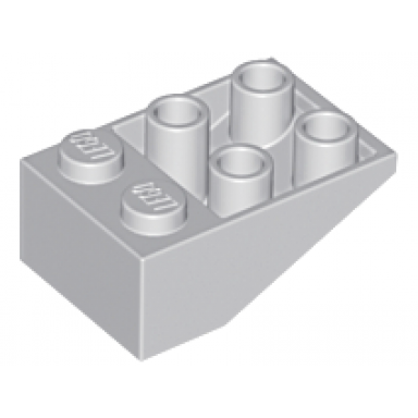 light bluish gray slope inverted 33 3 x 2 with flat bottom pin without connections between studs