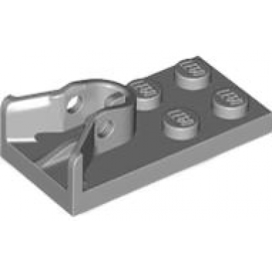 light bluish gray plate modified 2 x 4 with tow ball socket on top