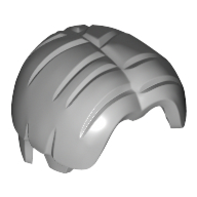light bluish gray minifigure hair bowl cut parted in center