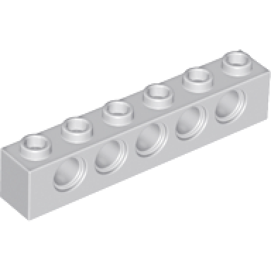 light bluish gray technic brick 1 x 6 with holes