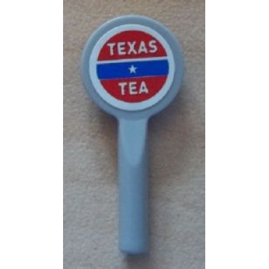 light bluish gray minifigure utensil signal paddle with texas tea pattern sticker - set 8487