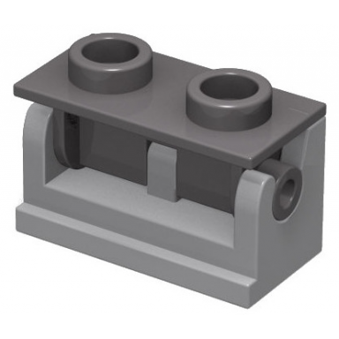 light bluish gray hinge brick 1 x 2 with dark bluish gray top plate 3937 3938