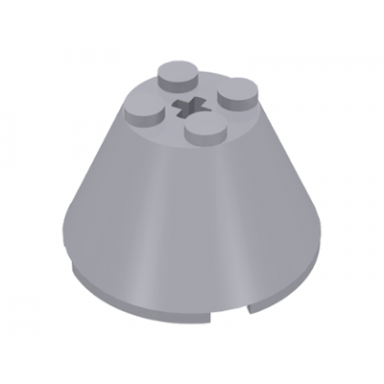 light bluish gray cone 4 x 4 x 2 with axle hole