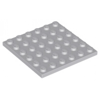 light bluish gray plate 6 x 6
