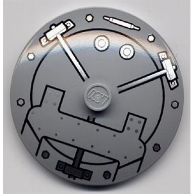 light bluish gray dish 4 x 4 inverted radar with solid stud with vault door pattern