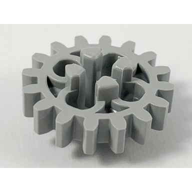 light bluish gray technic gear 16 tooth - axle hole with open sides