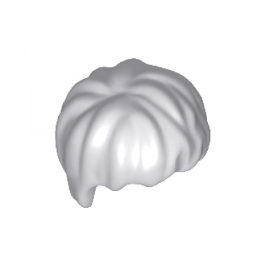 light bluish gray minifigure hair short tousled