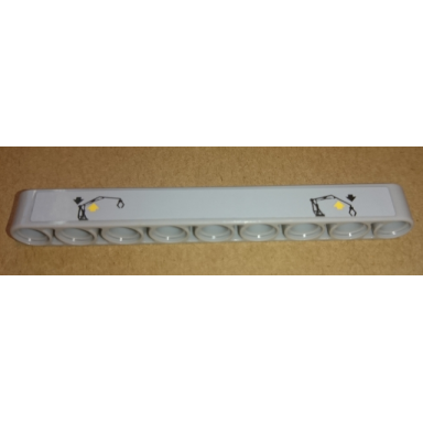 light bluish gray technic liftarm thick 1 x 9 with crane operating instructions pattern sticker - set 9397