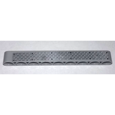 light bluish gray technic liftarm thick 1 x 9 with silver tread plate and 12 bolts pattern sticker - set 9395