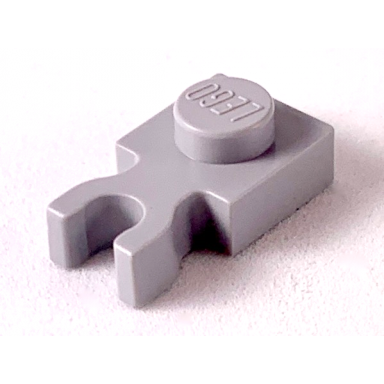 light bluish gray plate modified 1 x 1 with u clip thick vertical grip
