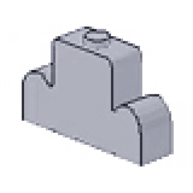 light bluish gray brick modified 1 x 4 x 2 center stud top