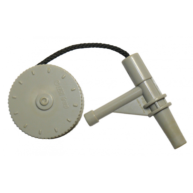 light bluish gray duplo winch drum narrow with black string and light bluish gray nozzle
