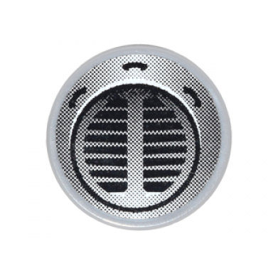 light bluish gray tile round 2 x 2 with grille and 3 notches pattern sticker - set 9443