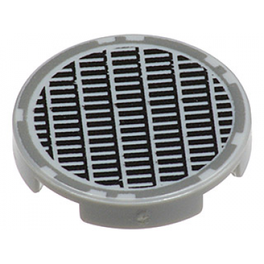 light bluish gray tile round 2 x 2 with fine mesh grille manhole cover pattern