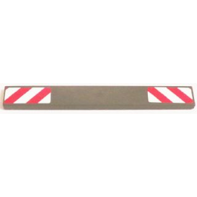 light bluish gray tile 1 x 8 with red and white danger stripes on both ends pattern stickers - set 60083