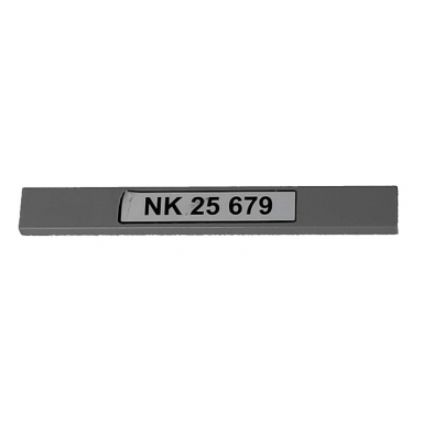 light bluish gray tile 1 x 8 with nk 25 679 pattern sticker - set 8292