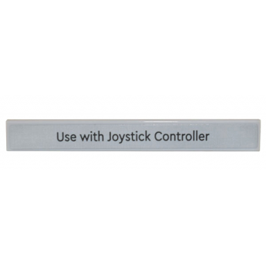 light bluish gray tile 1 x 8 with black use with joystick controller pattern sticker - set 10306