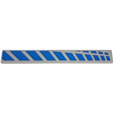 light bluish gray tile 1 x 8 with blue stripes pattern model right side sticker - set 76917