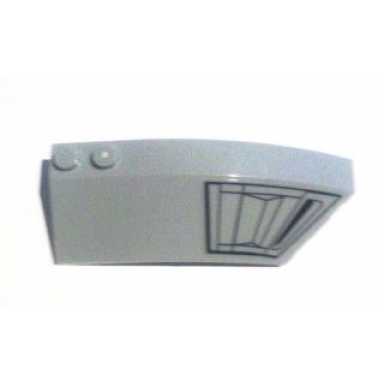 light bluish gray wedge 8 x 3 x 2 open right with air intake pattern sticker - set 6869