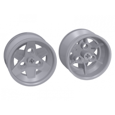 light bluish gray wheel 43.2mm d x 26mm technic racing small 3 pin holes