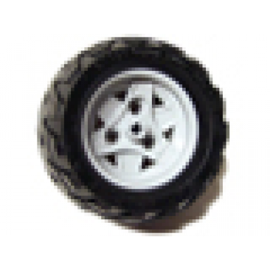 light bluish gray wheel 43.2mm d x 26mm technic racing small 3 pin holes with black tire 68.8 x 36 h 41896 41893