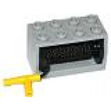 light bluish gray string reel 2 x 4 x 2 holder with black drum with black string 35l with yellow hose nozzle simple 4209 4208 194cx2