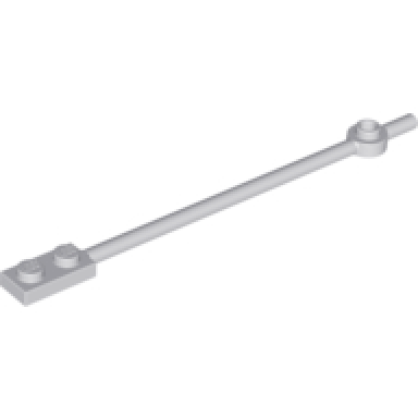 light bluish gray bar 12l with 1 x 2 plate end solid studs and 1 x 1 round plate end