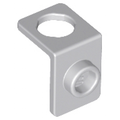 light bluish gray minifigure neck bracket with back stud - thin back wall