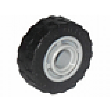 light bluish gray wheel 11mm d x 8mm with center groove with black tire 17.5 x 6 shallow staggered treads 42610 51011u