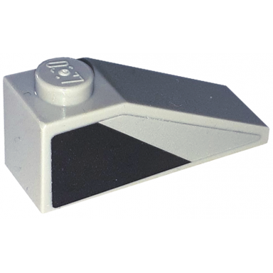 light bluish gray slope 33 3 x 1 with black trapezoid pattern model left side sticker - set 76917